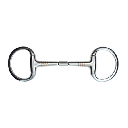 NO SWEAT MY PET 20140-5-1-4 Stainless Steel Copper Inlay Eggbutt Snaffle Bit - 5.25 in. NO2592747